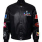 Super Bowl 2026 Black Leather Jacket