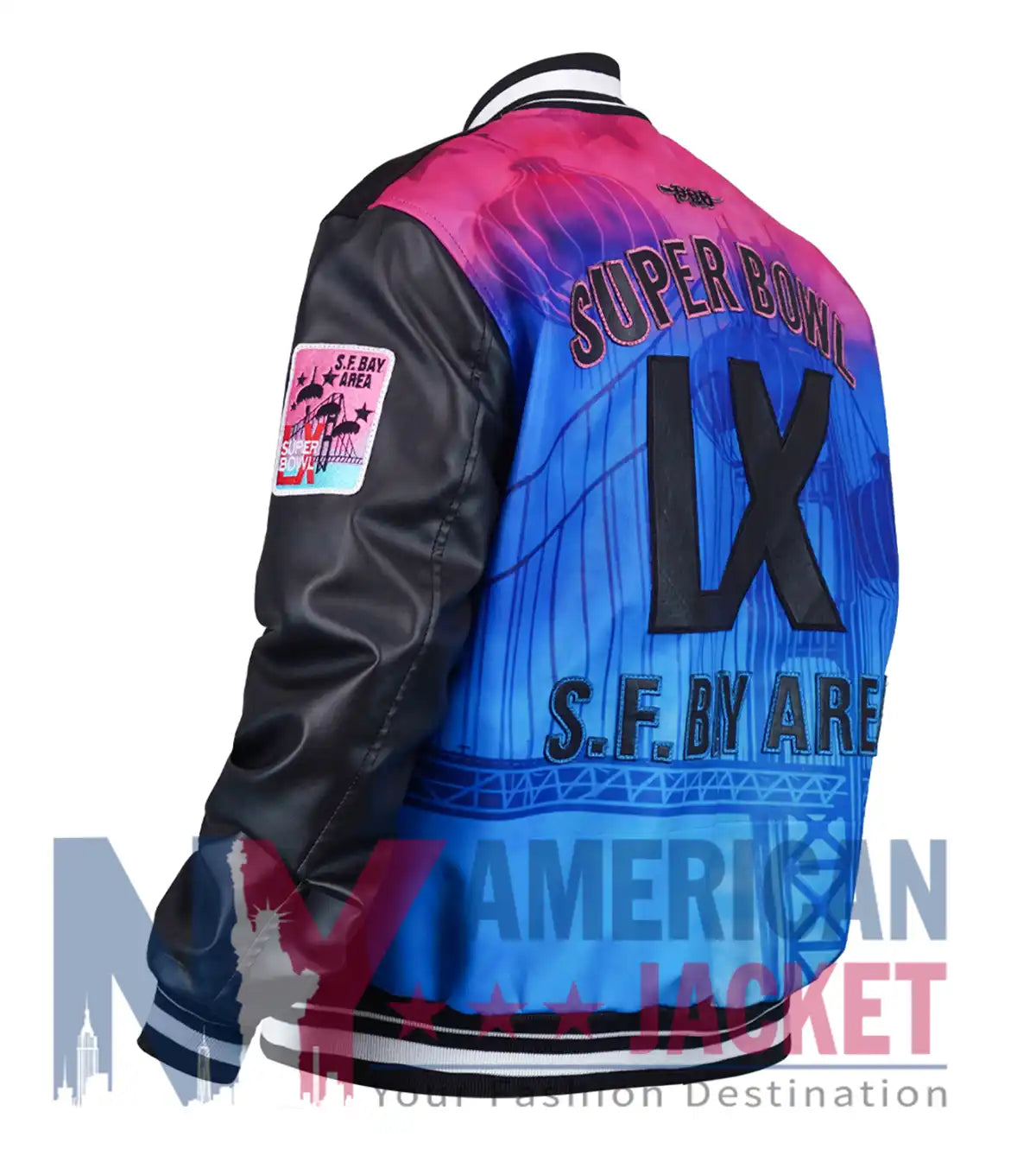 Super Bowl LX 2026 Black Varsity Jacket