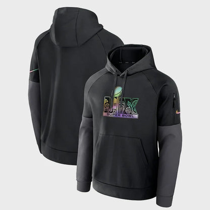 Super Bowl LIX Nike Black Fitness Performance Hoodie (Recreated Edition)