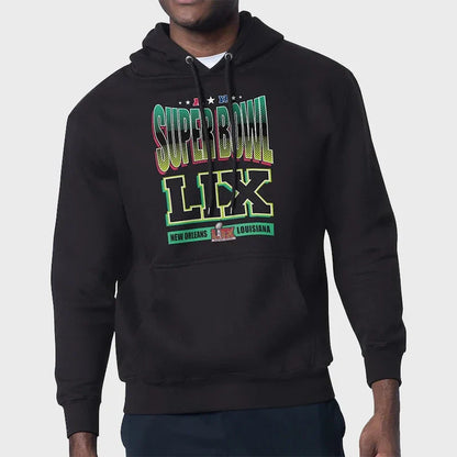 Super Bowl LIX Starter Black Graphic Hoodie (Recreated Edition)