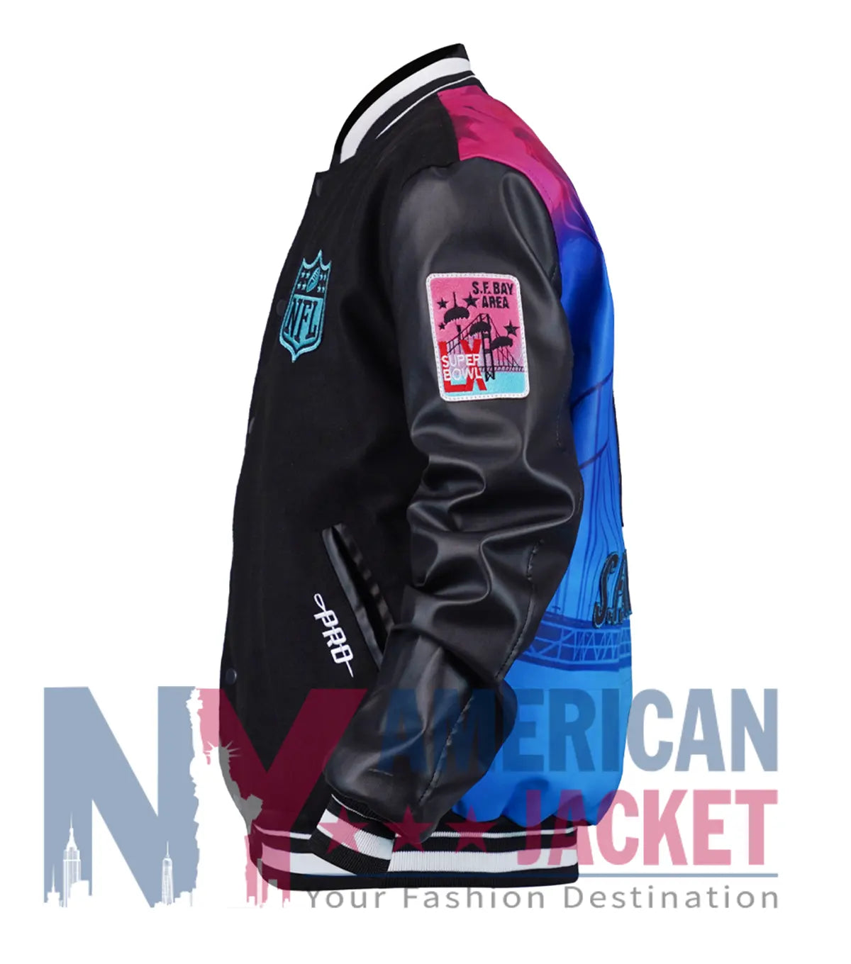 Super Bowl LX 2026 Black Varsity Jacket