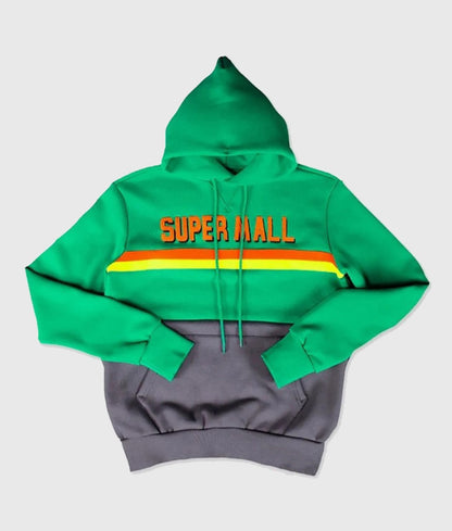Super Mall Green &amp; Grey Pullover Hoodie (Recreated Edition)