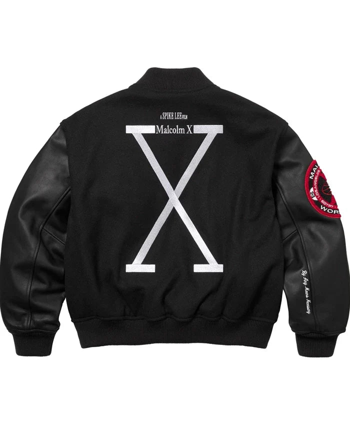 Supreme 40 Acres Malcolm X Varsity Jacket