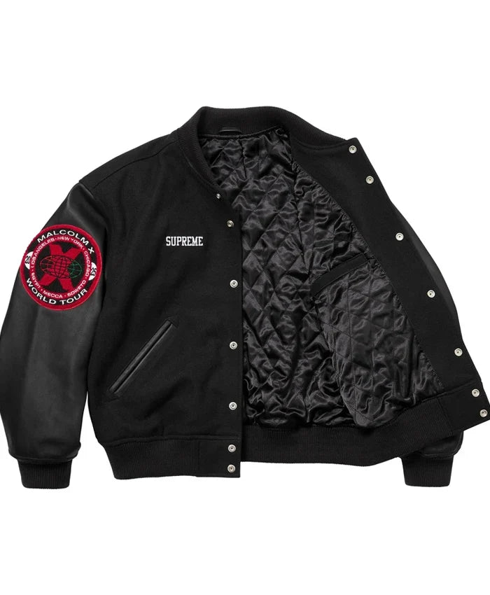 Supreme 40 Acres Malcolm X Varsity Jacket