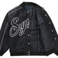 Supreme Contrast Script Black Varsity Jacket