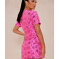 WWE NXT 2025 Sarah Schreiber Pink Stars Print Mini Dress — Product Description