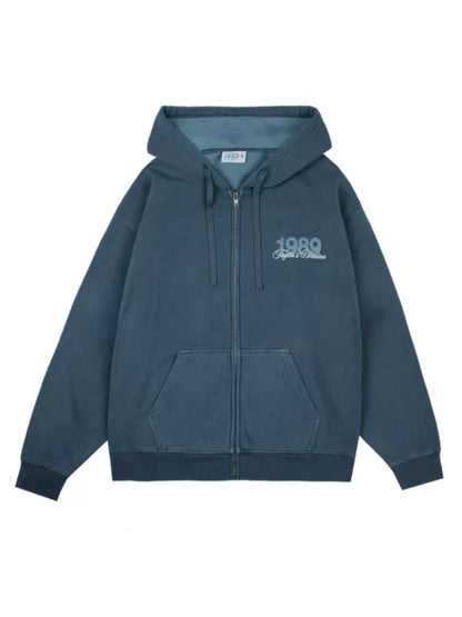 Taylor Swift 1989 Blue Zip-Up Hoodie (Recreated Edition)