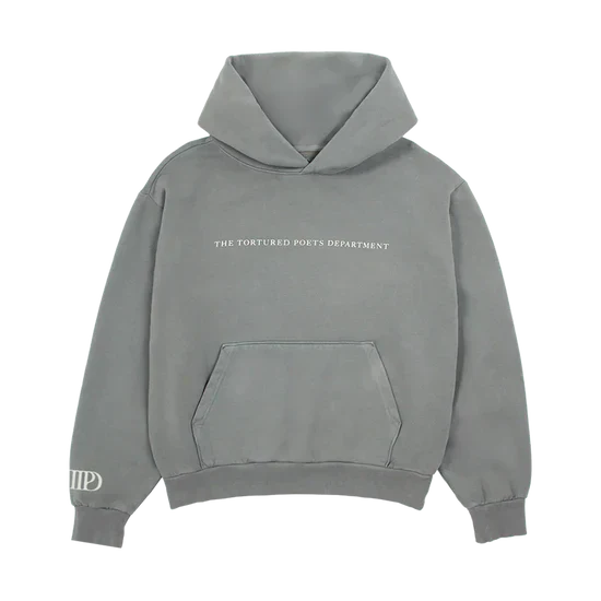 Taylor Swift "The Tortured Poets Department" Gray Hoodie – Recreated Edition