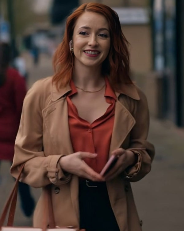 The Wish Swap 2025 Emily Tennant Brown Coat — Elegant &amp; Cozy Style