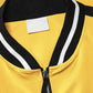 Trendy Black And Yellow Wool Varsity Jacket