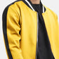 Trendy Black And Yellow Wool Varsity Jacket