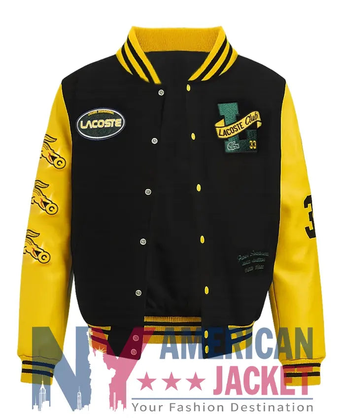 Lacoste Two-Tone Letterman Jacket