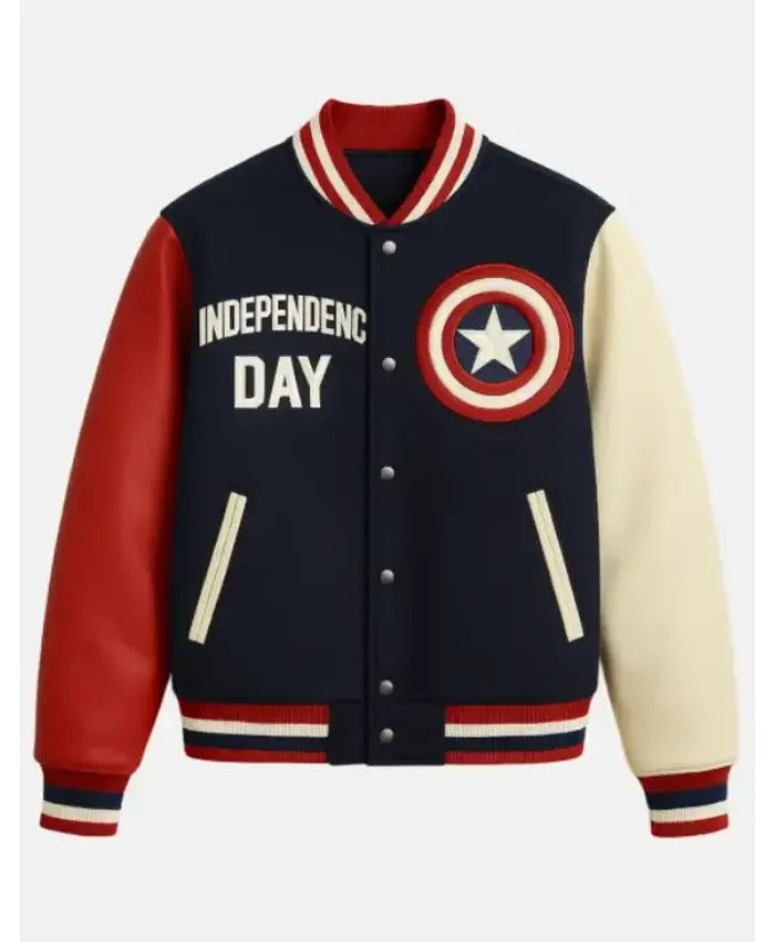 USA Independence Day Eagle Varsity Jacket