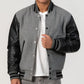 Unisex Black And Grey Varsity Jacket