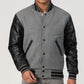 Unisex Black And Grey Varsity Jacket