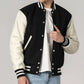 Unisex Black And White Varsity Lettermen Jacket