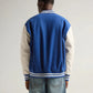 Unisex Blue And White Varsity Jacket
