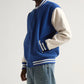 Unisex Blue And White Varsity Jacket