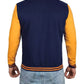 Unisex Blue And Yellow Varsity Bomber Jacket