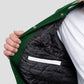 Unisex Green And White Lettermen Jacket