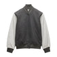 Unisex Light Grey Varsity Bomber Jacket