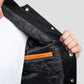 Unisex Orange And Black Varsity Bomber Jacket