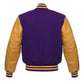 Unisex Purple And Gold Varsity Lettermen Jacket