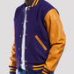Unisex Purple And Gold Varsity Lettermen Jacket