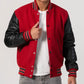 Unisex Red And Black Varsity Jacket