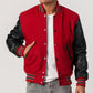 Unisex Red And Black Varsity Jacket