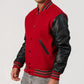 Unisex Red And Black Varsity Jacket
