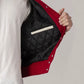 Unisex Red And White Varsity Lettermen Jacket