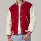 Unisex Red And White Varsity Lettermen Jacket