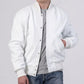 Unisex White Varsity Lettermen Bomber Jacket
