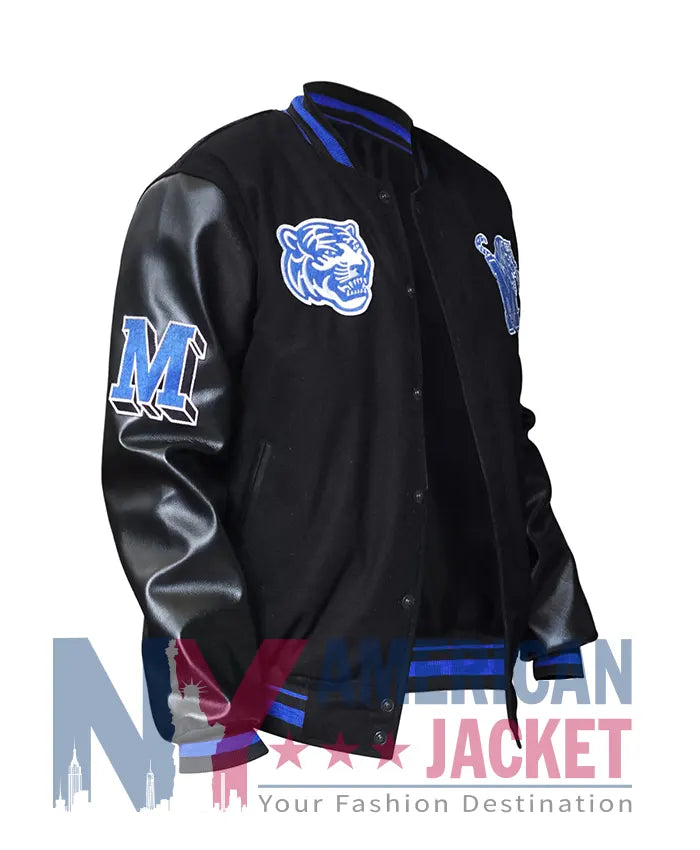 University of Memphis Classic Black Varsity Jacket