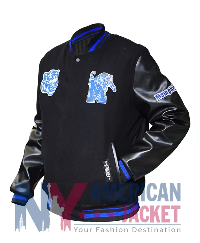 University of Memphis Classic Black Varsity Jacket