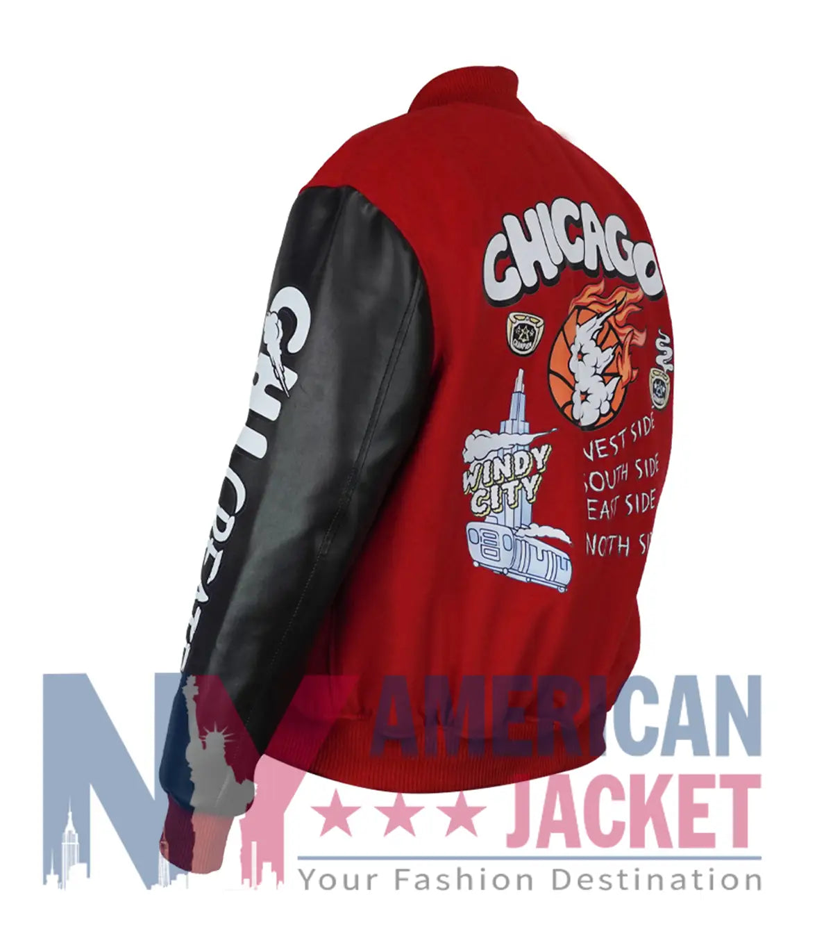 Chi Created Red Varsity Jacket