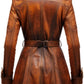 Vintage Leather Coat For Women