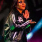 WWE NXT 2025 Carla Gonzalez Pink Bow Black Leather Jacket — Product Description