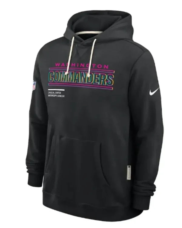 Washington Commanders Black 2025 Crucial Catch Hoodie Recreated Edition
