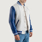 White and Blue Varsity Letterman Jacket