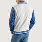 White and Blue Varsity Letterman Jacket