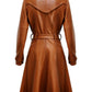 Women’s Tan Leather Coat – Elegant and Stylish Outerwear