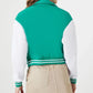 Women’s Cropped Sea Green Varsity Jacket