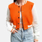 Women’s Cropped Orange Wool Varsity Jacket