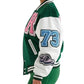 Women’s Green And White Varsity Lettermen Jacket