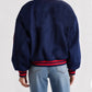 Women’s Royal Blue Tailored Fit Varsity Bomber Jacket