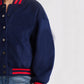 Women’s Royal Blue Tailored Fit Varsity Bomber Jacket