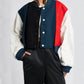 Women’s Triple Color Stylish Varsity Bomber Jacket