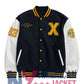 Xavier Institute Black And White Letterman Varsity Jacket